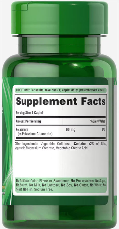 Puritan’s Pride Potassium 99 mg Caplet 100's