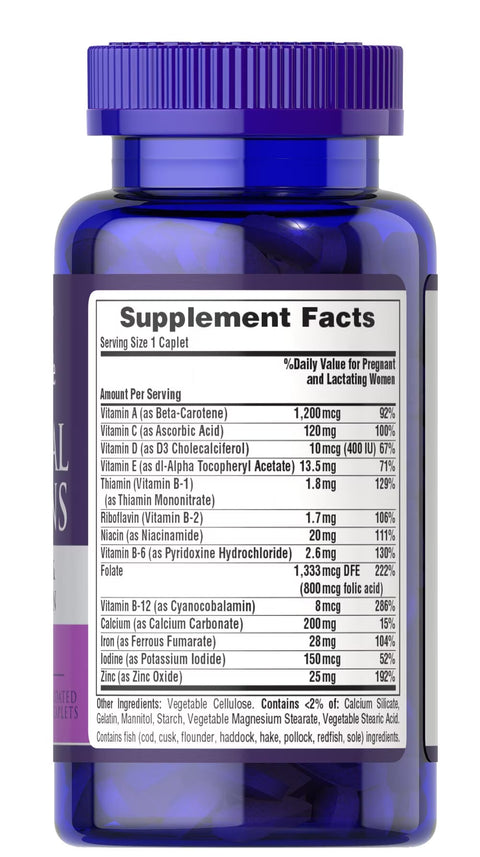 Puritan’s Pride Prenatal Vitamins Coated Caplets 100's