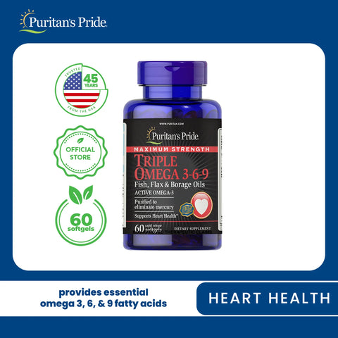 Puritan's Pride Triple Omega 3-6-9 Softgel 60's