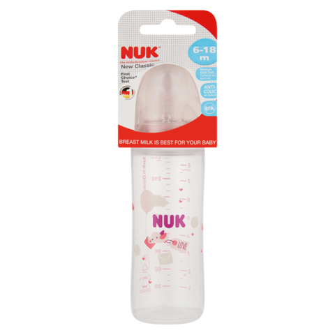 Nuk New Classic Baby Bottle 250ml 6-18 Months