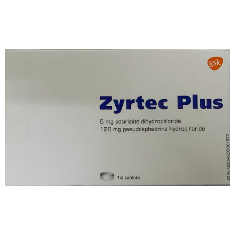 Zyrtec Plus 14 Tablets
