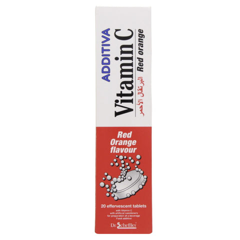 ADDITIVA Vitamin C 1000MG Red Orange 20 effervescent tablets
