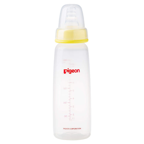 Pigeon Plastic Feeding Bottle 240ml (Transparent Cap)
