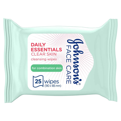 Johnson's Daily Facial Wipes Combination Skin 25's