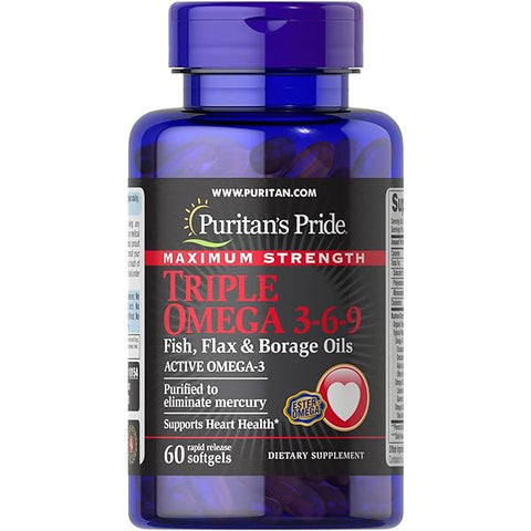 Puritan's Pride Triple Omega 3-6-9 Softgel 60's