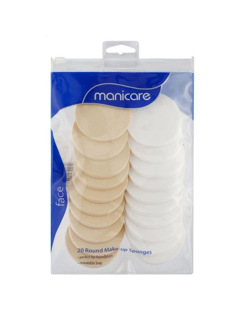 Manicare 23017 Round Make-Up Sponges 20's
