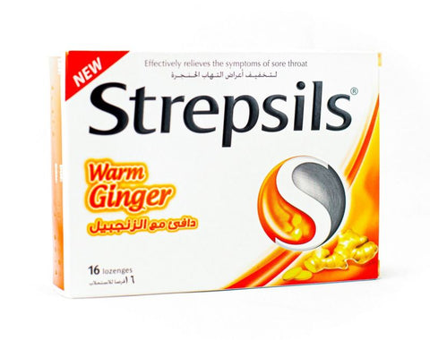 Strepsils Lozenges Warm Ginger 16's