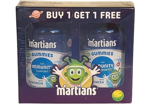Martians Gummies Echinacea Soft Gummies 60's Buy 1 Get 1 Offer Pack
