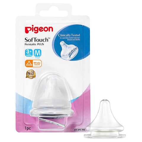 Pigeon Wide Neck Peristaltic Plus Nipple(M)