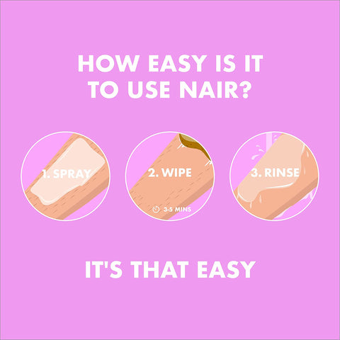 Nair Hair Removal Kiwi extract Spray 200ml (Legs & Underarms)